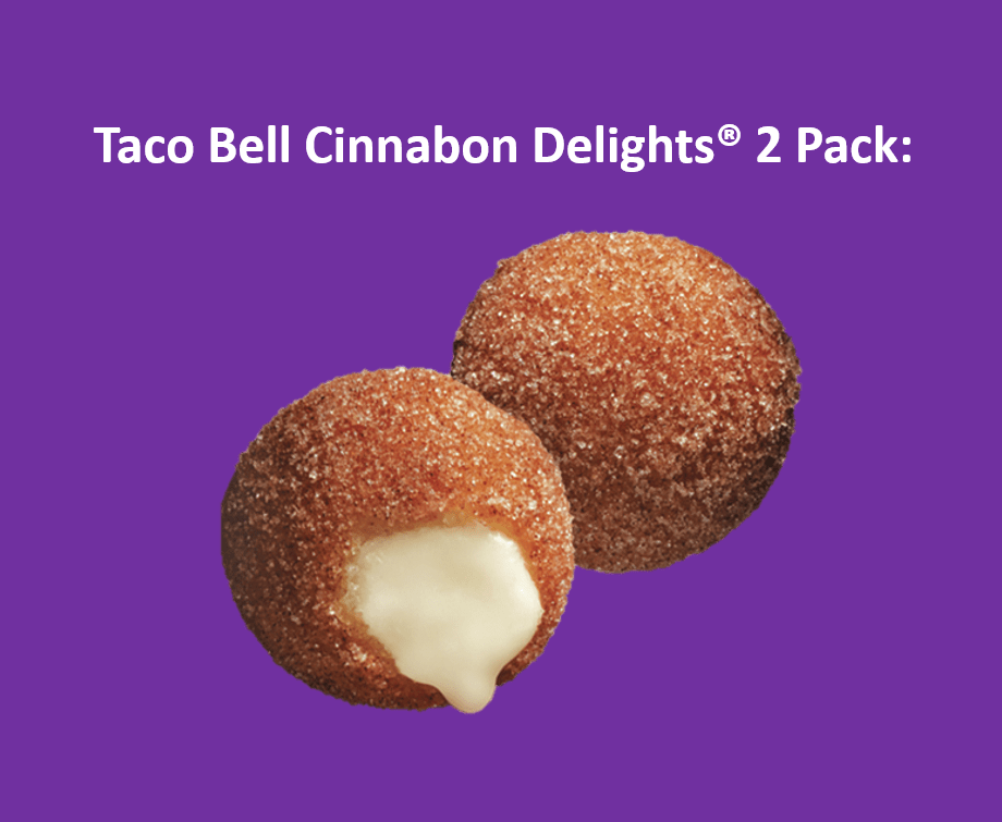 Taco Bell Cinnabon Delights® 2 Pack:
