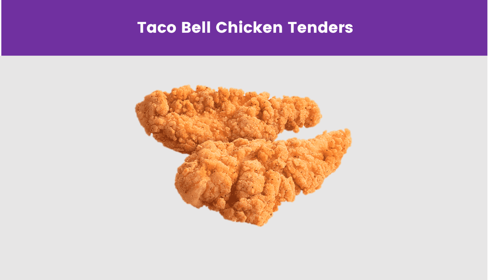 Irresistible Crispy Taco Bell Chicken Tenders 2024 Taco Bell Menus